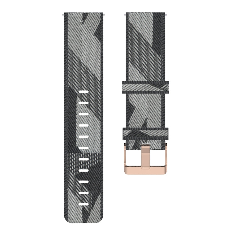 22mm Stripe Weave Nylon Wrist Strap Watch Band for Huawei GT / GT2 46mm, Honor Magic Watch 2 46mm / Magic 22mm Stripe Weave Nylon Wrist Strap Watch Band for Huawei GT / GT2 46mm, Honor Magic Watch 2 46mm / Magic